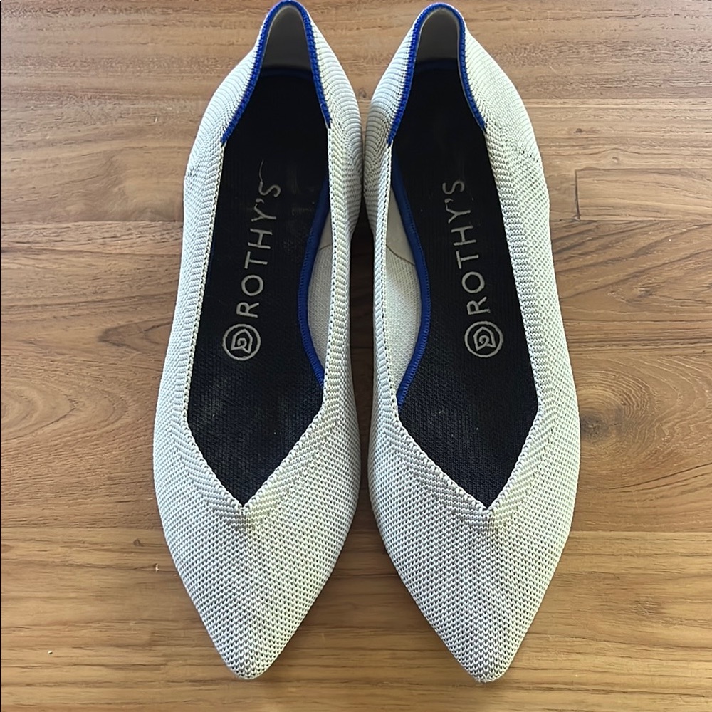 Rothy's The Point Light Grey Size 8 EUC